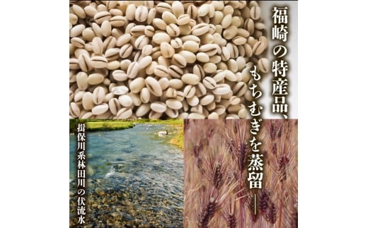 お正月を福崎ふるさとお酒2本セット（純米吟醸酒1本＋もちむぎ焼酎1本）で祝おう！（元日に届くガジロウ直筆年賀状付き）