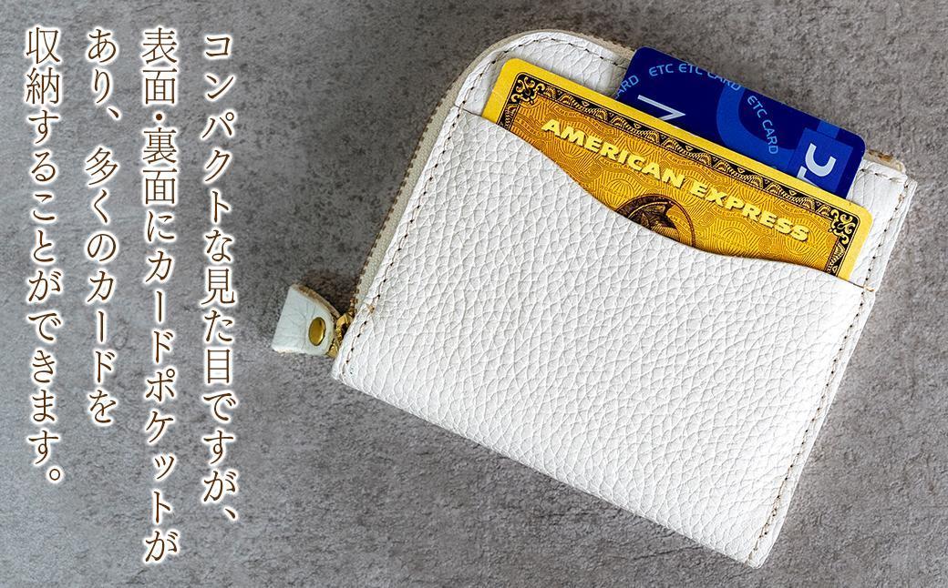 本革 L字ファスナー ミニ財布 日本製 レザー 革製品 コンパクト 小銭入れ Liete vivid オレンジ オレンジ