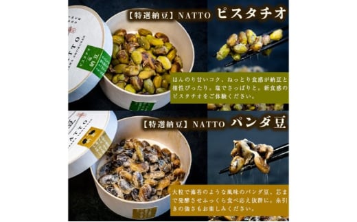 納豆 NATTO 高級国産納豆8種食べ比べセット 9個入り なっとう 丹波産 わさび 黒みつ 赤大豆 パンダ豆 もち麦 枝豆 ピスタチオ 有機大豆 9個入り