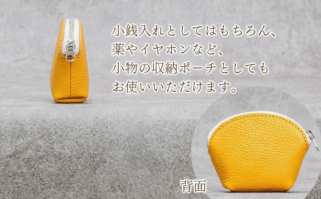 本革 ラウンドミニポーチ 日本製 レザー 革製品 小銭入れ コインケース 小物 収納 Liete vivid ネイビー ネイビー