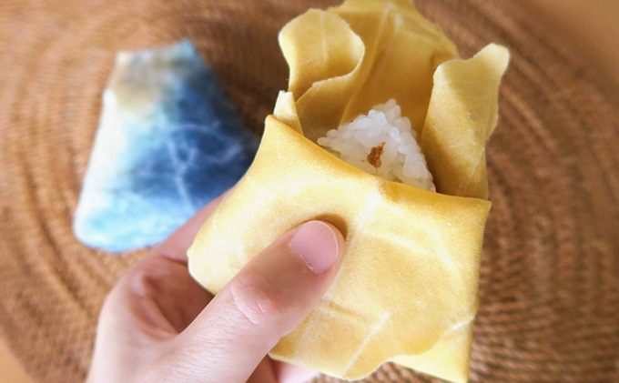 藍染草木染エコラップ2枚セット（S，M) 藍染セット 藍染セット