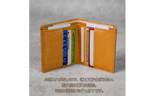 二つ折り財布 Andy 日本製 革製品 本革 レザー 手作り ブラウン ブラウン ブラウン