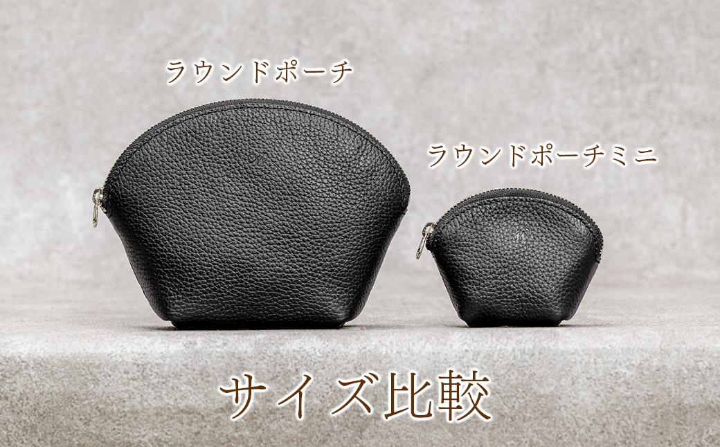 本革 ラウンドポーチ 日本製 レザー 革製品 ポーチ 化粧ポーチ 旅行 トラベル 出張 Liete vivid ブラック ブラック