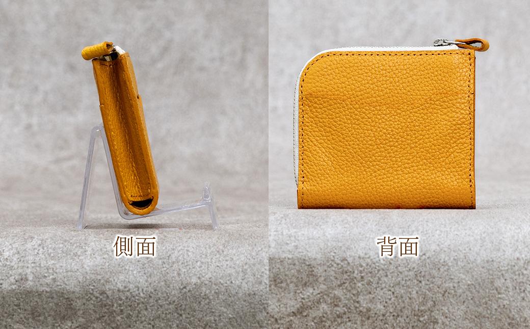 本革 L字ファスナー ミニ財布 日本製 レザー 革製品 コンパクト 小銭入れ Liete vivid ブラック ブラック