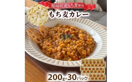 もち麦カレー 30箱入 福崎町産もち麦使用 レトルト カレー もち麦 お手軽 非常食 保存食 30箱