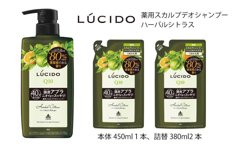 マンダム ルシード 薬用 スカルプデオ シャンプー ハーバルシトラス 本体1個+詰替2個 MA-77 LUCIDO 整髪料 男性化粧品