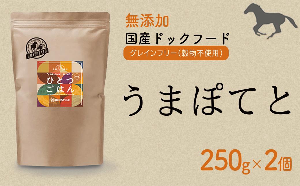 愛犬ごはん【ひとつごはん】うまぽてと500g 250g×2 無添加 馬肉 厳選素材 ドッグフード