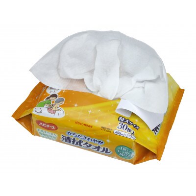 ハビナース　からださわやか清拭タオル　30枚入×16個