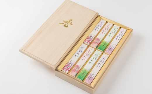 神河町　希少な天然香料を使ったお線香　「うらわか」　桐箱　4種の香りセット