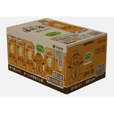 【毎月定期便】おーいお茶　ほうじ茶600ml48本全3回