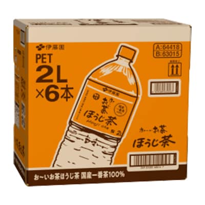 【毎月定期便】おーいお茶　ほうじ茶2L 6本全3回