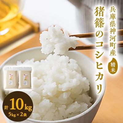 【特別栽培米】奥播磨『猪篠』のコシヒカリ10kg(真空パック5kg×2袋)