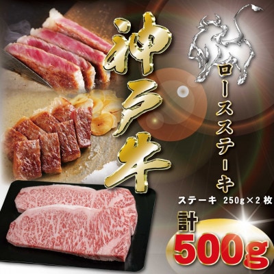 神戸牛 ロースステーキ 250g×2枚 計500g KKWST5 【2026年4月より順次発送】【配送不可地域：離島】