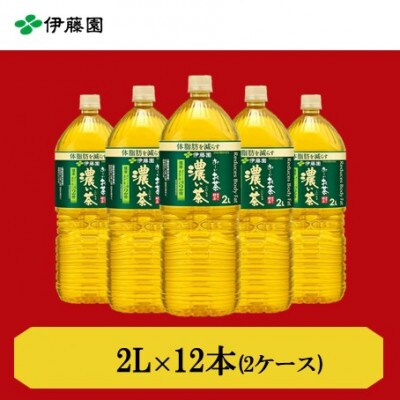 おーいお茶濃い茶2L　12本(2ケース)　伊藤園