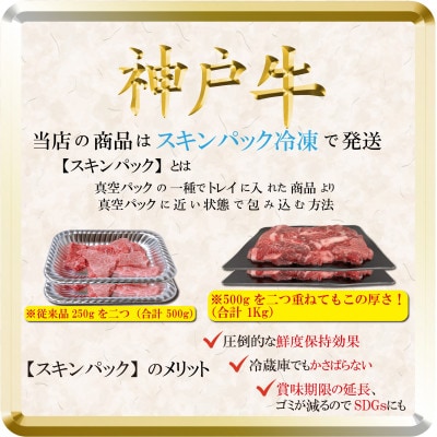 神戸牛 焼き肉用 500g TSY2 【2026年4月より順次発送】【配送不可地域：離島】