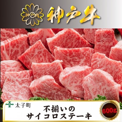 神戸牛　TSDS3　不揃いのサイコロステーキ　600g【配送不可地域：離島】