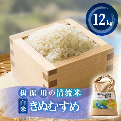 令和6年産　揖保川の清流米(きぬむすめ12kg)【白米】