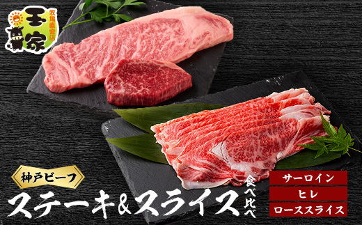 神戸ビーフ　サーロイン200gヒレ90g各3枚とローススライス700g　兵庫県産【配送不可地域：離島】