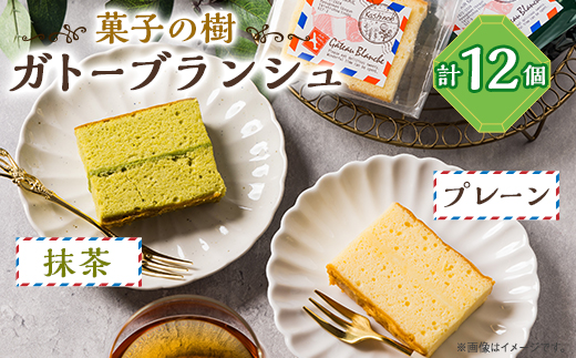 ガトーブランシュ　12個箱入り(プレーン6個・抹茶6個)【配送不可地域：離島】