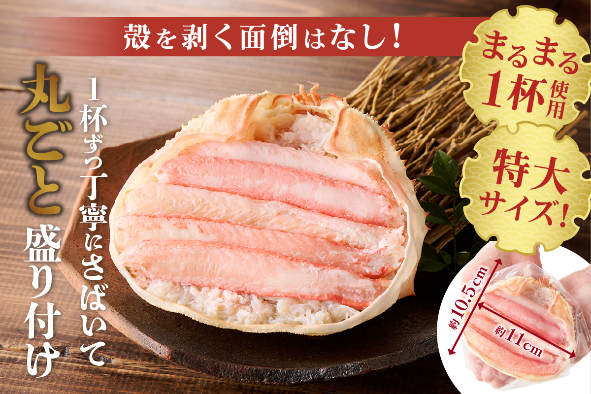 ANA 全国ほかの蟹ランキング 週間第1位獲得！（2025.7月）【香住ガニ 甲羅盛り 香箱造り 約160g×4個 冷凍】【令和8年3月以降発送予定】 国産 香住 甲羅盛り むき身  丸々1杯分 みそ 味噌 かに カニ 蟹 ベニズワイガニ 人気 おすすめ 兵庫県 香美町 丸近 19-06 ☆