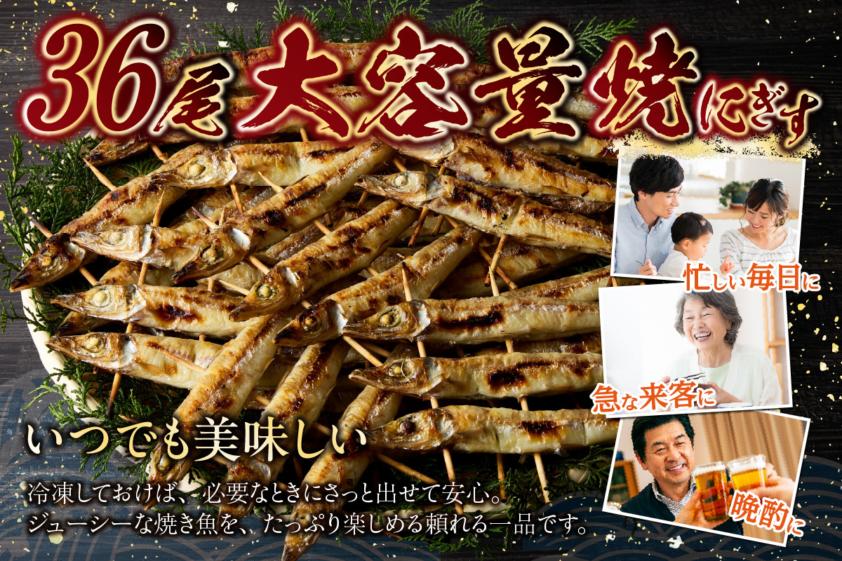 にぎす 焼にぎす36尾 冷蔵 海鮮 おつまみ 香美町 29-01
