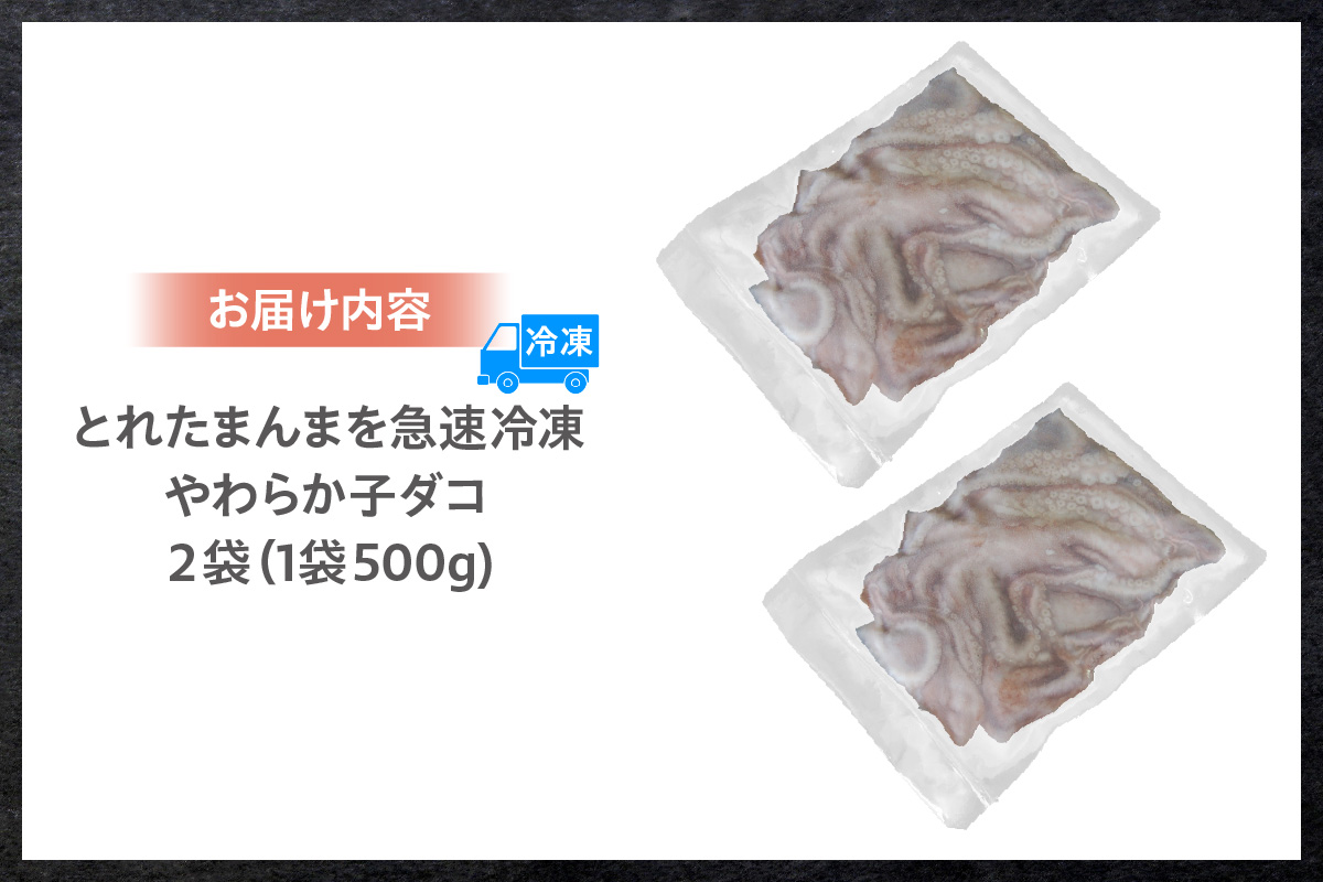 【とれたまんまを急速冷凍 やわらか子ダコ 500g×2袋 1kg 冷凍】ご入金確認後、順次発送予定 国産 小だこ 生 真空パック 産地直送 鮮度抜群 タコ たこ 海鮮 ふるさと納税 おすすめ 返礼品 兵庫県 香美町 香住 山米鮮魚 11000円 74-28