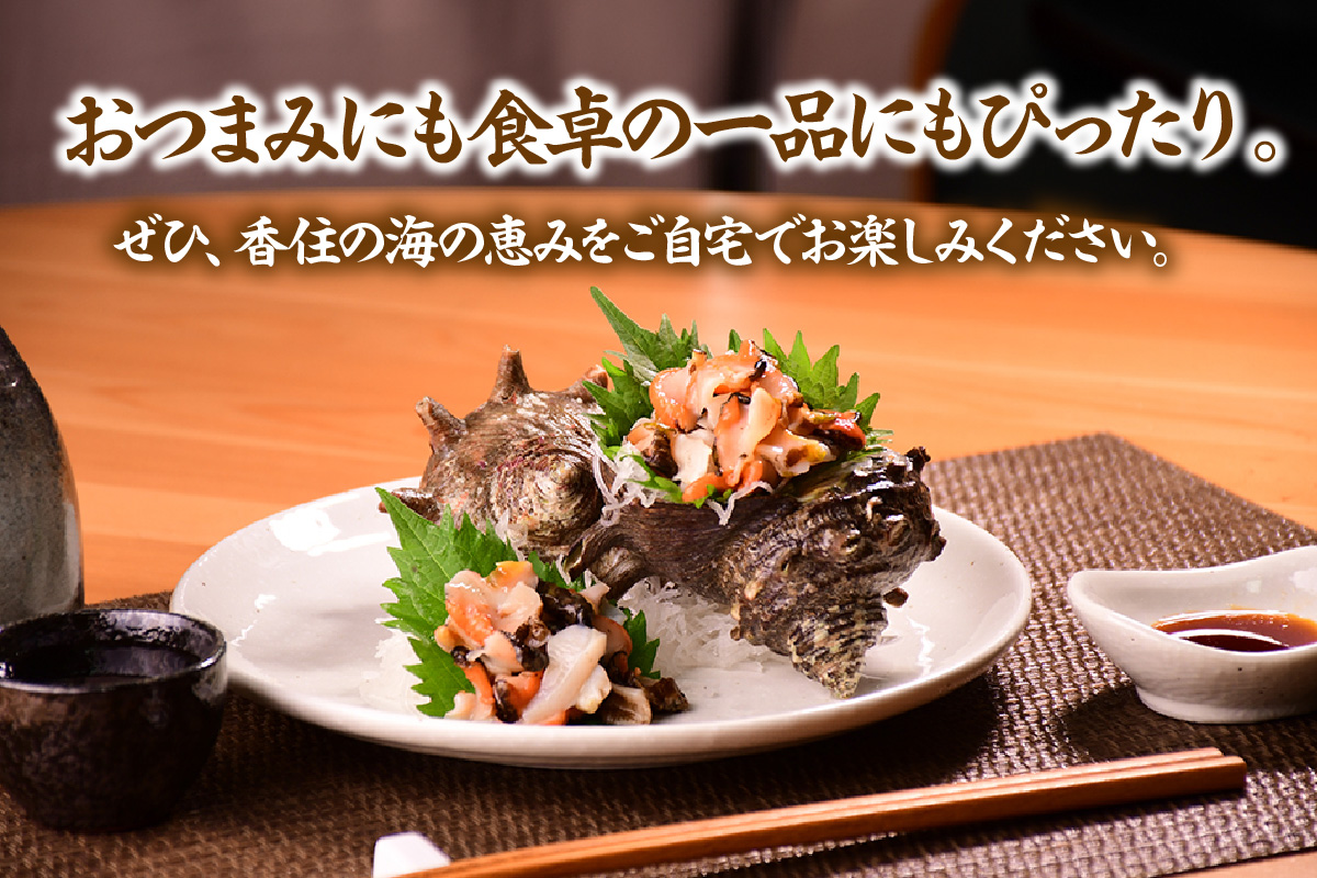 【兵庫県香住産 ボイルサザエ 約1kg（7～10個） 冷凍】国産 さざえ 栄螺 海鮮 新鮮 鮮度抜群 酒の肴 おつまみ おかず 磯 加熱済み 簡単 手軽に味わう磯の香り コリコリ食感 香住の海の恵み 夏休み BBQ バーベキュー キャンプ お盆 海 海水浴 日本海 おすすめ 兵庫県 香美町 香住 宿院商店 33-33