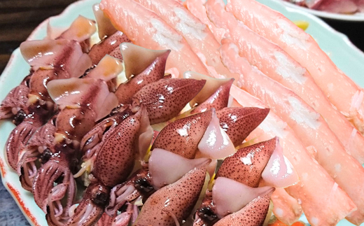 【先行予約】【釜茹で香住ガニ 2～3杯（1.6～1.8kg分）カニホタル（170g×3パック）冷蔵】令和8年3月以降、水揚げがあり次第順次発送 配送日指定不可 国産 香住 香住がに 紅ずわいがに 紅ズワイガニ カニ かに 蟹 ボイル ほたるいか ホタルイカ いか イカ おすすめ 兵庫県 香美町 今西食品 49-06