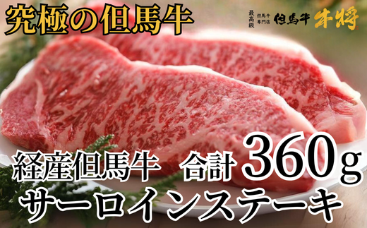 《12/21まで年内発送》【但馬牛 経産牛 サーロインステーキ 180g×2 合計360g】牛肉 ステーキ しゃぶしゃぶ すき焼き 焼肉 ブランド 和牛 冷凍 産地直送 兵庫県 但馬 神戸 香美町 村岡 牛将 村岡ファームガーデン 02-03