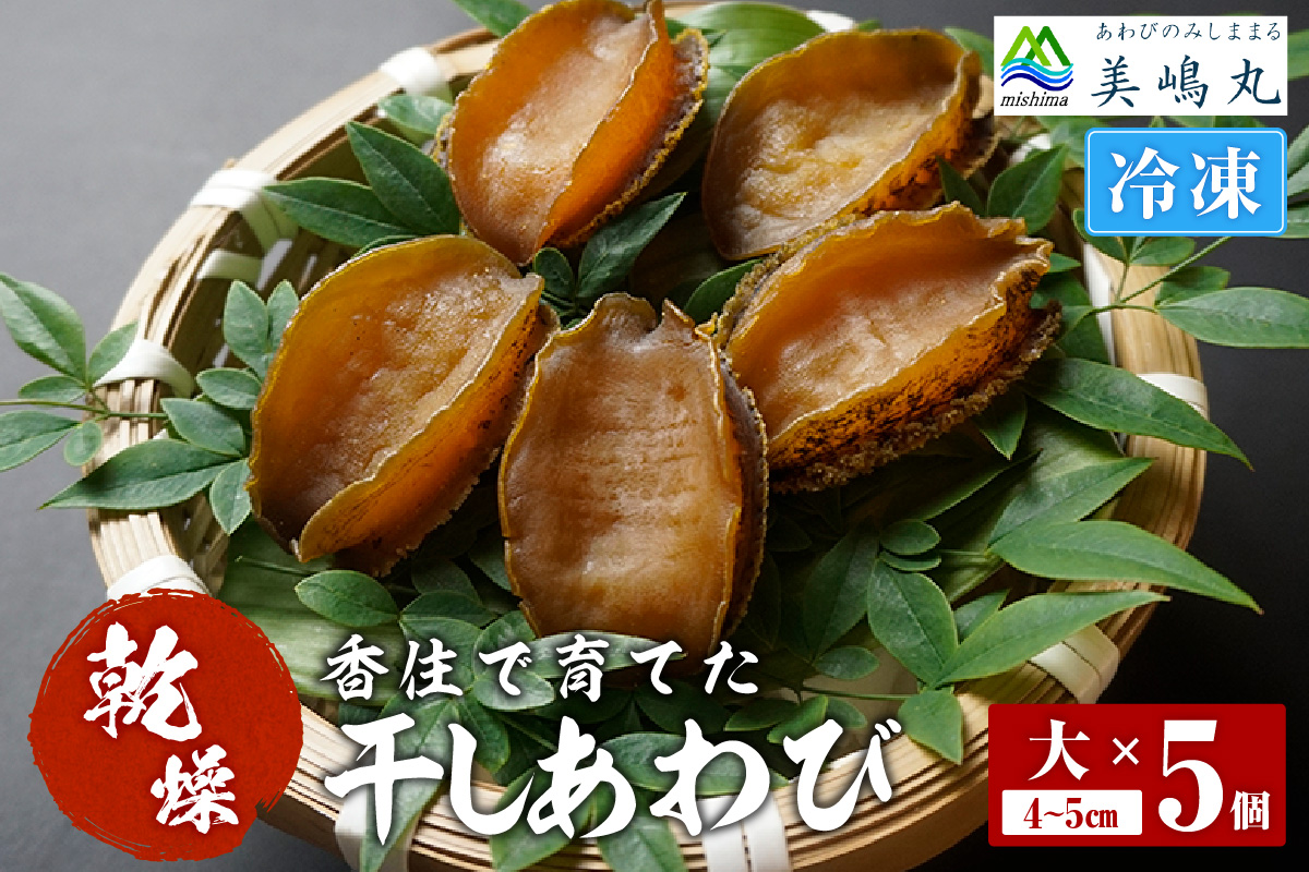 《12/21まで年内発送》【干しあわび 5個入り 大サイズ 冷凍】発送目安：入金確認後2週間以内 国産 香住 山陰 アワビ 鮑 あわび 乾燥 乾燥あわび 干し鮑 中華料理 高級食材 縁起物 兵庫県 香美町 美嶋丸 20-18
