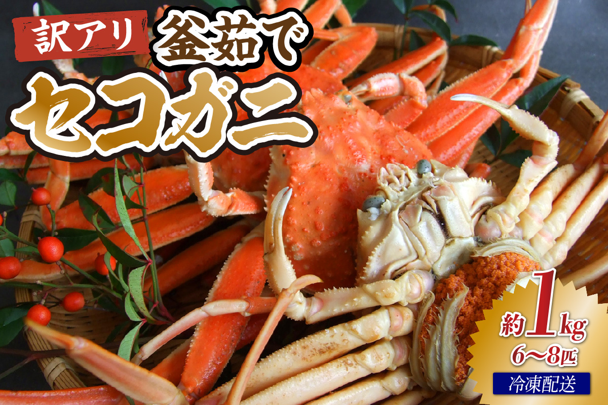 【先行予約】【兵庫県香住産 訳あり茹でセコガニ1kg 冷凍】令和7年11月より配送予定 カニの本場兵庫県香美町 香住漁港 せこがに かに 蟹 セコ 訳あり国産 刺身 しゃぶしゃぶ 焼きガニ 鍋 カニ鍋 かにすき 脚 足 爪 身 肩 ランキング 大人気 人気 香美町 兵庫県 香住 日本海 宿院商店 19000円 33-40