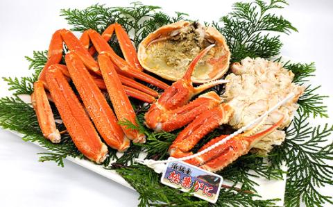 松葉ガニの本場よりプロ茹で松葉ガニ(足1本落ち)約700g×2枚(冷凍)【配送不可地域：離島】