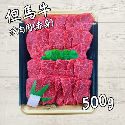 但馬牛　焼き肉用(赤身　500g)【配送不可地域：離島】