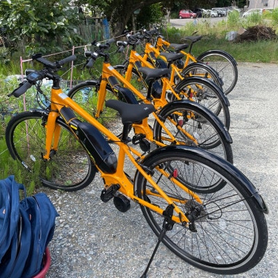 新温泉町七釜温泉発　ガイドつきポタリングツアー Eバイクで日本海の景色を満喫しよう!ペアチケット　