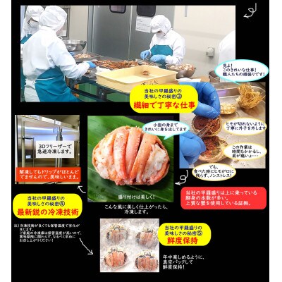 数量限定 せこがに甲羅盛り 大サイズ4個 個包装 簡易梱包 高鮮度3D凍結 剥く手間不要【配送不可地域：離島】