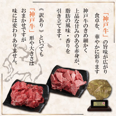 訳あり 神戸牛 部位おまかせ焼き肉用 計800g SOY1-2 【2026年4月より順次発送】【配送不可地域：離島】