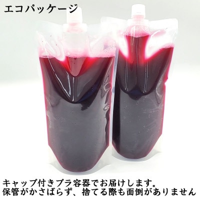 濃い赤しそシロップ「赤しその恵み」2本×1kg(5～7倍濃縮)国産赤紫蘇ジュース  かさばらない容器