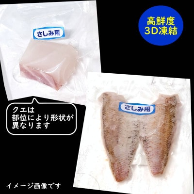 高級魚「天然クエ熟成」「炙りノドグロ」お刺身用 旨味凝縮 高鮮度3D凍結 個包装【配送不可地域：離島】