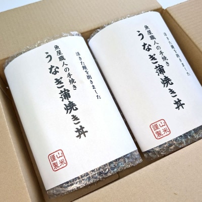 地元産のお美味しいお米で炊いたご飯付、訳あり見習い職人のうなぎ蒲焼丼2人前セット レンチン 数量限定【配送不可地域：離島】