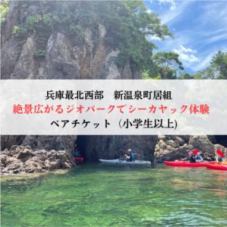 新温泉町居組　絶景広がるジオパークでシーカヤック体験　ペアチケット(小学生以上)