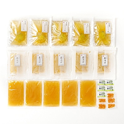 湯葉どんぶりの素(5食)と甘えび新丈椀(5食)セット【配送不可地域：離島】