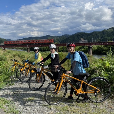 新温泉町七釜温泉　こう屋旅館で天然温泉・旬の会席＆ガイド付きポタリングツアーペアチケット