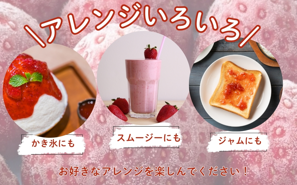 【数量限定】完熟古都華 の 冷凍いちご（古都華） 奈良ブランド苺 イチゴ フルーツ 果物 国産 冷凍 人気 かき氷 フローズン スムージー ジャム アレンジ スイーツ 『６FARM』 奈良県 奈良市 10-212