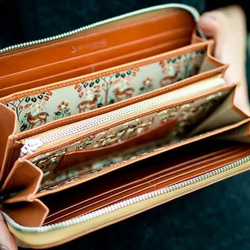 正倉院文様革財布 あをによし HARUHINO 奈良県 奈良市 なら 170-002