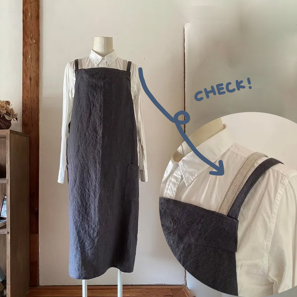 おとな丈 エプロン Fu-ra 【カラー：グレー】 奈良県 奈良市 なら 30-083