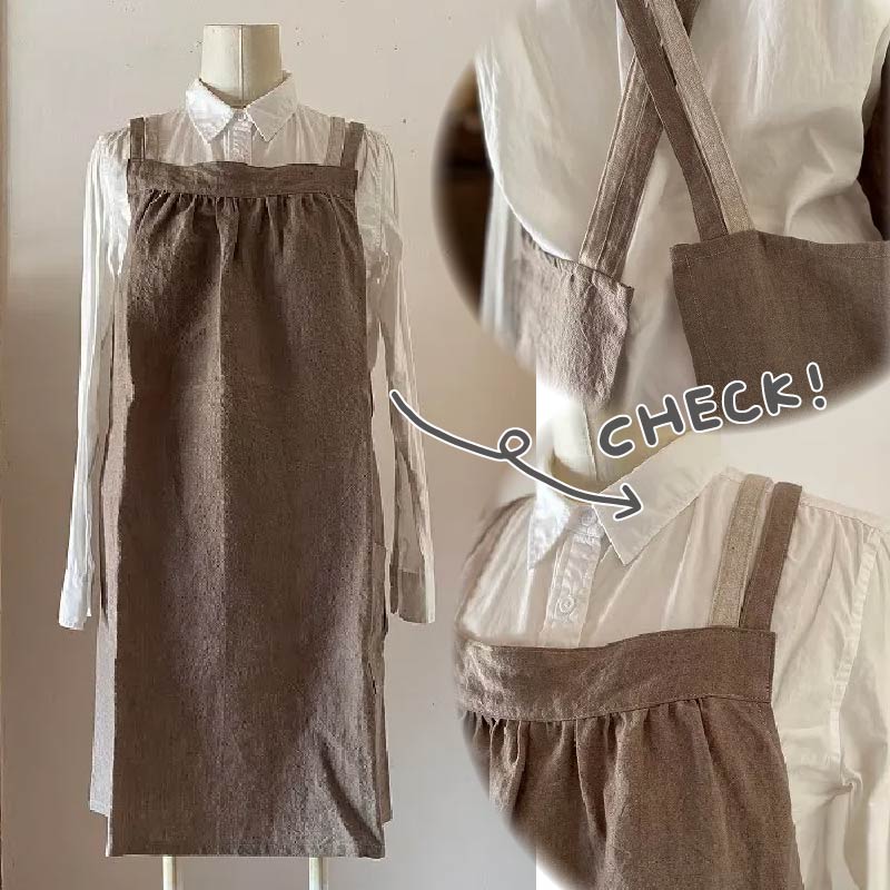 ギャザー エプロン Fu-ra 【カラー：モカ】奈良県 奈良市 なら 30-086