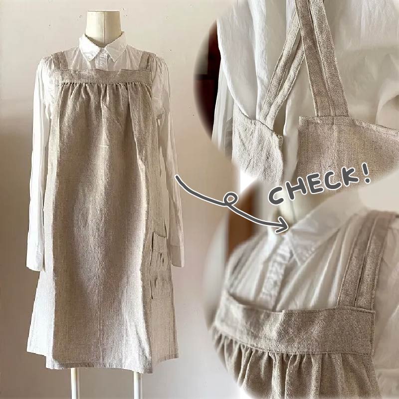 ギャザー エプロン Fu-ra 【カラー：生成り】奈良県 奈良市 なら 30-089