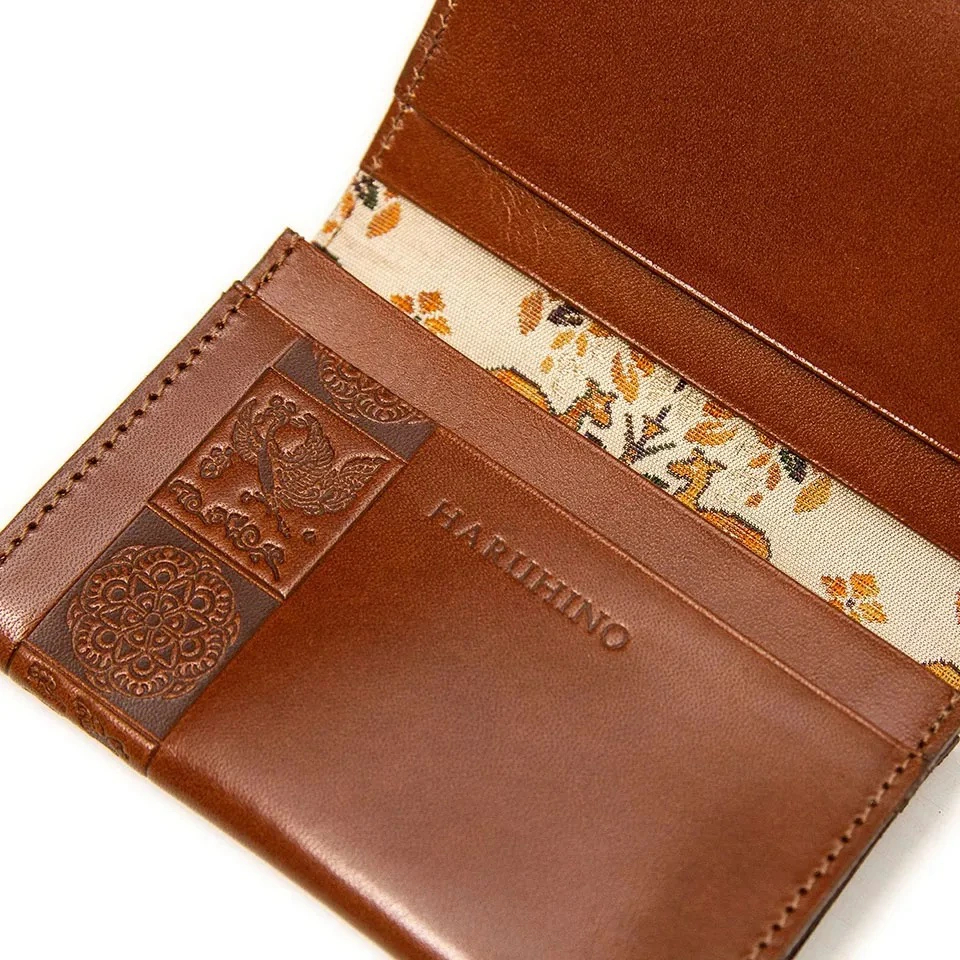 正倉院文様本革名刺入れ 文様2 HARUHINO 奈良県 奈良市 なら 33-003