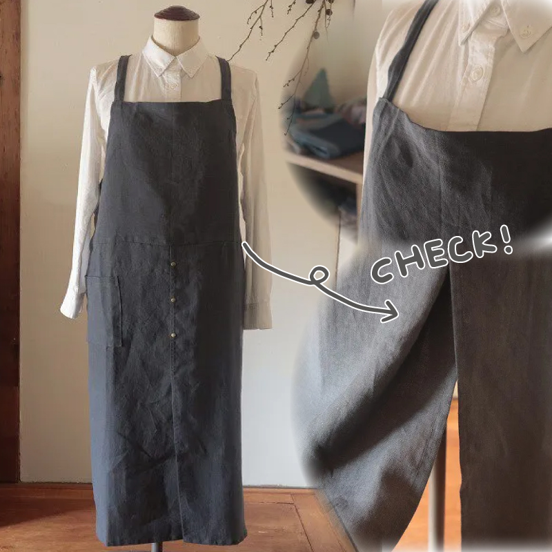すりっとエプロン・long Fu-ra 【カラー：グレー】奈良県 奈良市 なら 33-015