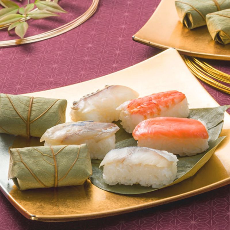柿の葉寿司 5色 50個入 二段詰 株式会社中谷本舗 ゐざさ 詰め合わせ セット 和食 郷土料理 名物 贈答品 お取り寄せ グルメ 人気 おすすめ 美味しい 特産品 伝統 寿司 柿の葉ずし 奈良県 奈良市 敬老の日 ハロウィン クリスマス バレンタイン 正月 35-029